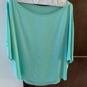 Milly silk blouse in turquoise blue
